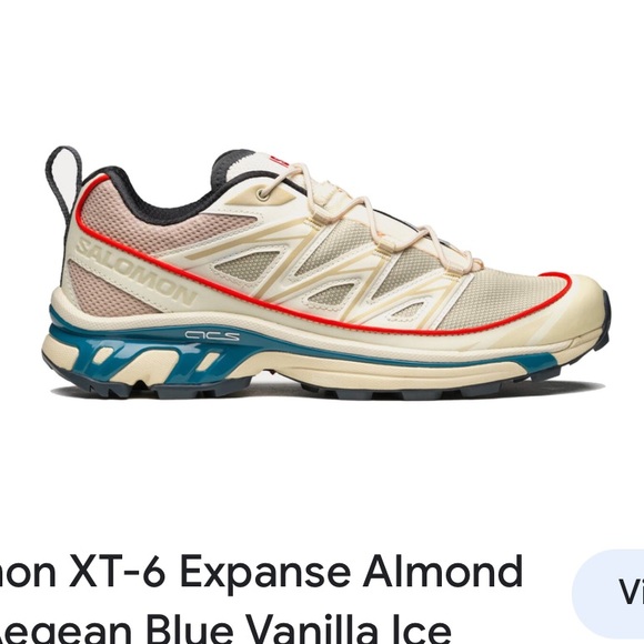 Salomon XT-6 Expanse Almond Milk Aegean Blue Vanilla Ice NEW WITH BOX - Picture 3 of 3
